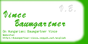 vince baumgartner business card